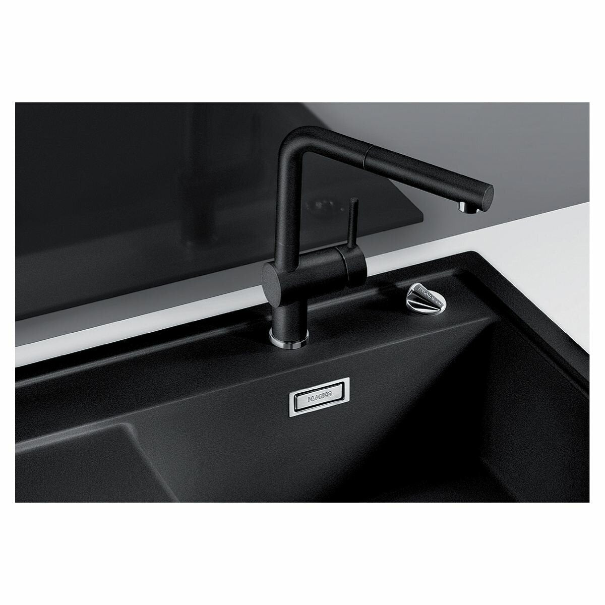 Blanco Kitchen Mixer with Pull Out Tap Black LINUSSB