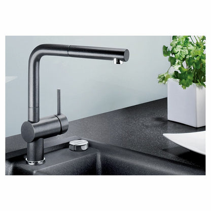 Blanco Kitchen Mixer with Pull Out Tap Black LINUSSB