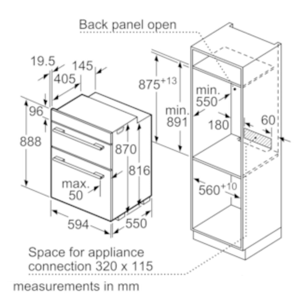 Bosch Serie 6 60cm Pyrolytic Double Oven MBG5787S0A Rick Hart Outlet