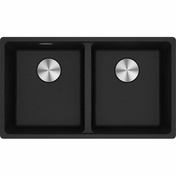 Franke Maris 350mm Double Bowl Topmount Sink Onyx MRG620-3535ONB