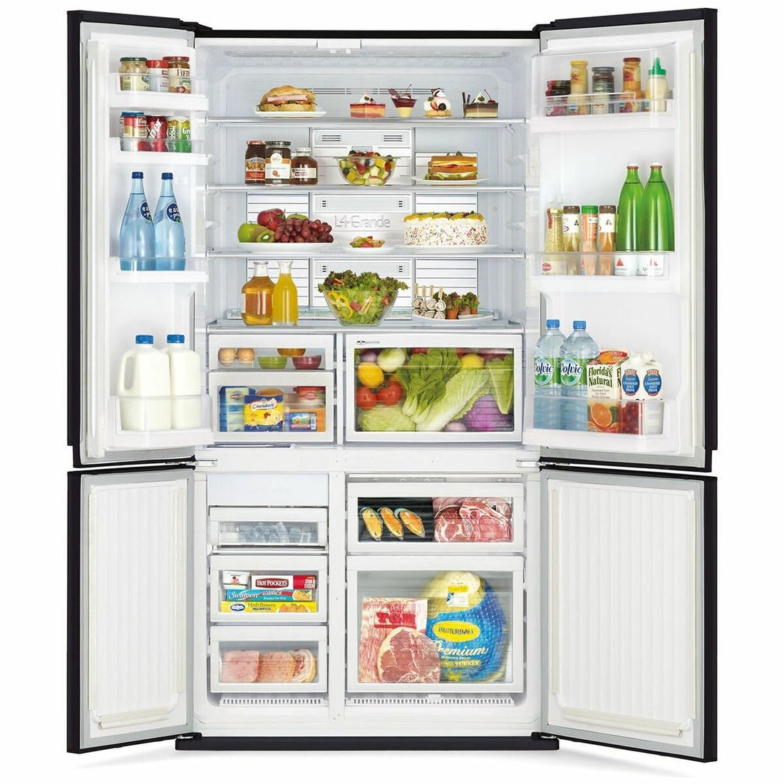 Mitsubishi Electric 635L French Door Fridge MR-LA635ER-GBK-A