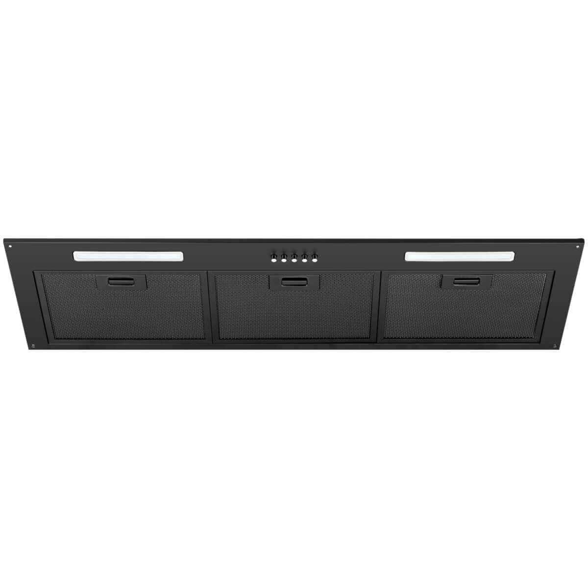 Schweigen NAUM-9B 90cm matte black undermount rangehood with LED lighting