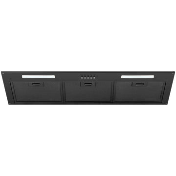 Schweigen NAUM-9B 90cm matte black undermount rangehood with LED lighting