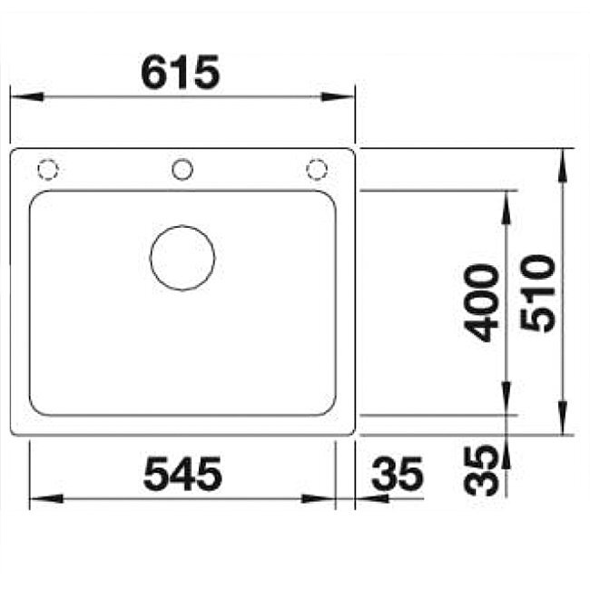 Blanco 43L Single Inset Laundry Tub NAYA6WK5