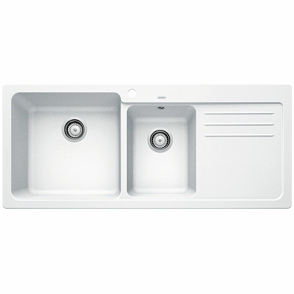 Blanco Bowl and 3/4 Inset Sink with Right Hand Drainer White NAYA8SWK5