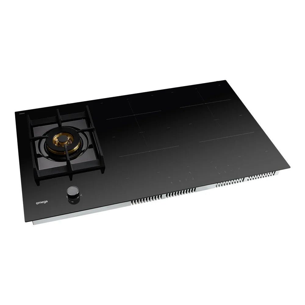 Omega 90cm Hybrid Gas & Induction Cooktop OCIG905B