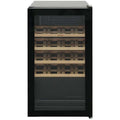 Wine cooler with glass door on a white background