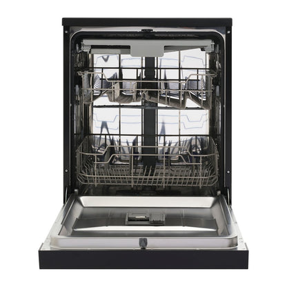 Omega 60cm Freestanding Dishwasher Black Stainless Steel ODWF6014BX