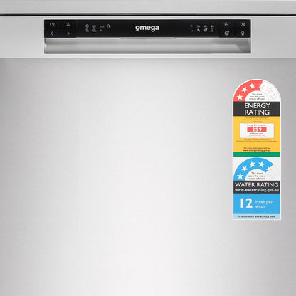 Omega 60cm Freestanding Dishwasher Stainless Steel ODWF6014X