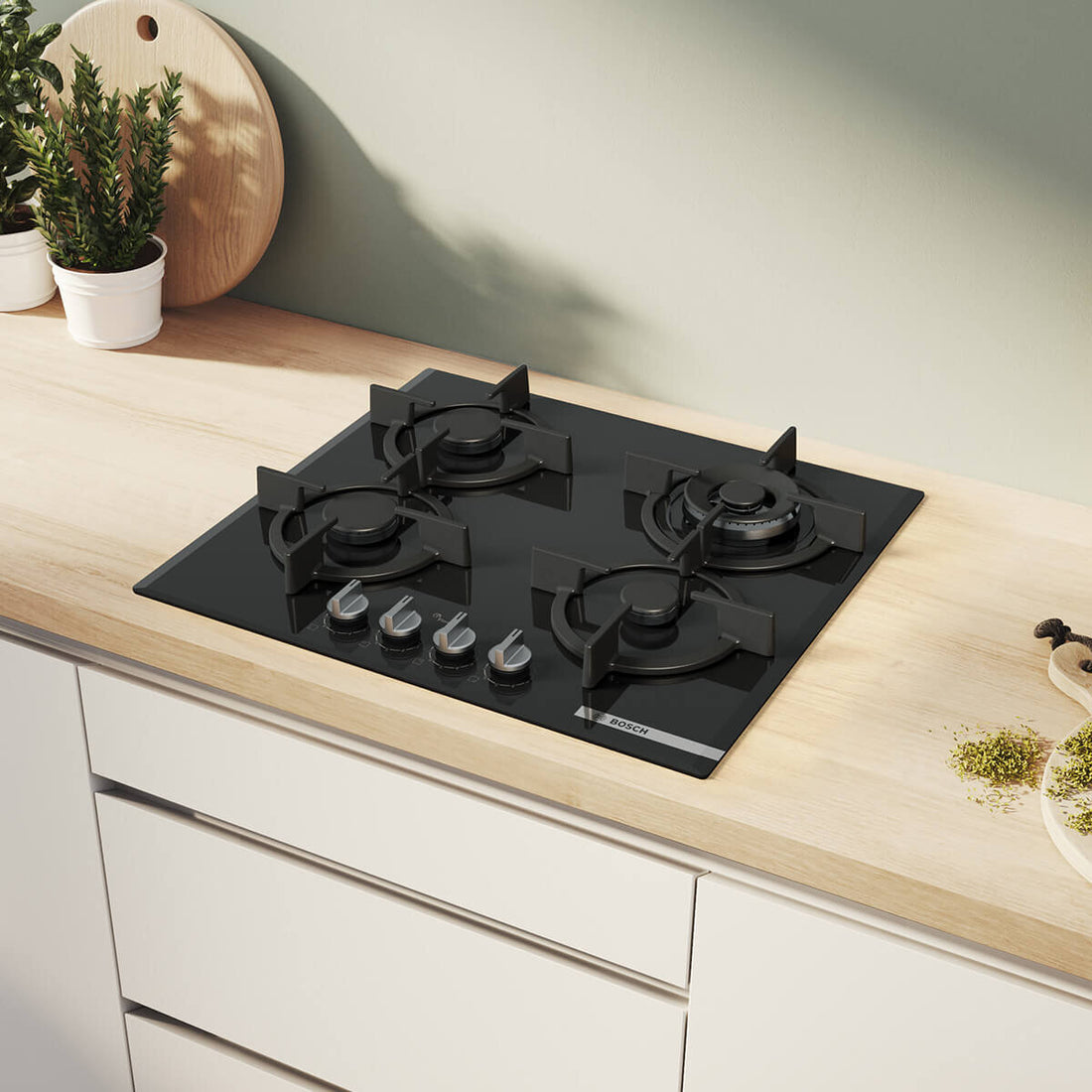 Bosch Series 6 60cm Gas Cooktop with Wok Burner PPH6A6I10A