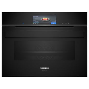 Siemens iQ700 Built-In Compact Oven with Steam Function Black CS958GCB1 (Ex-Display)