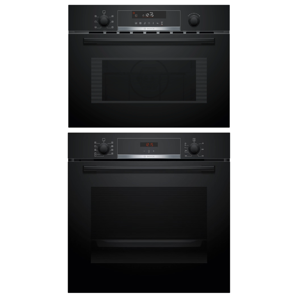 Bosch 60cm Built-In Oven & Microwave Pack HBA534BB3A + CMA585GB0B ...