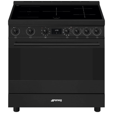 Smeg 90cm Freestanding Induction Oven Black C9IPN2
