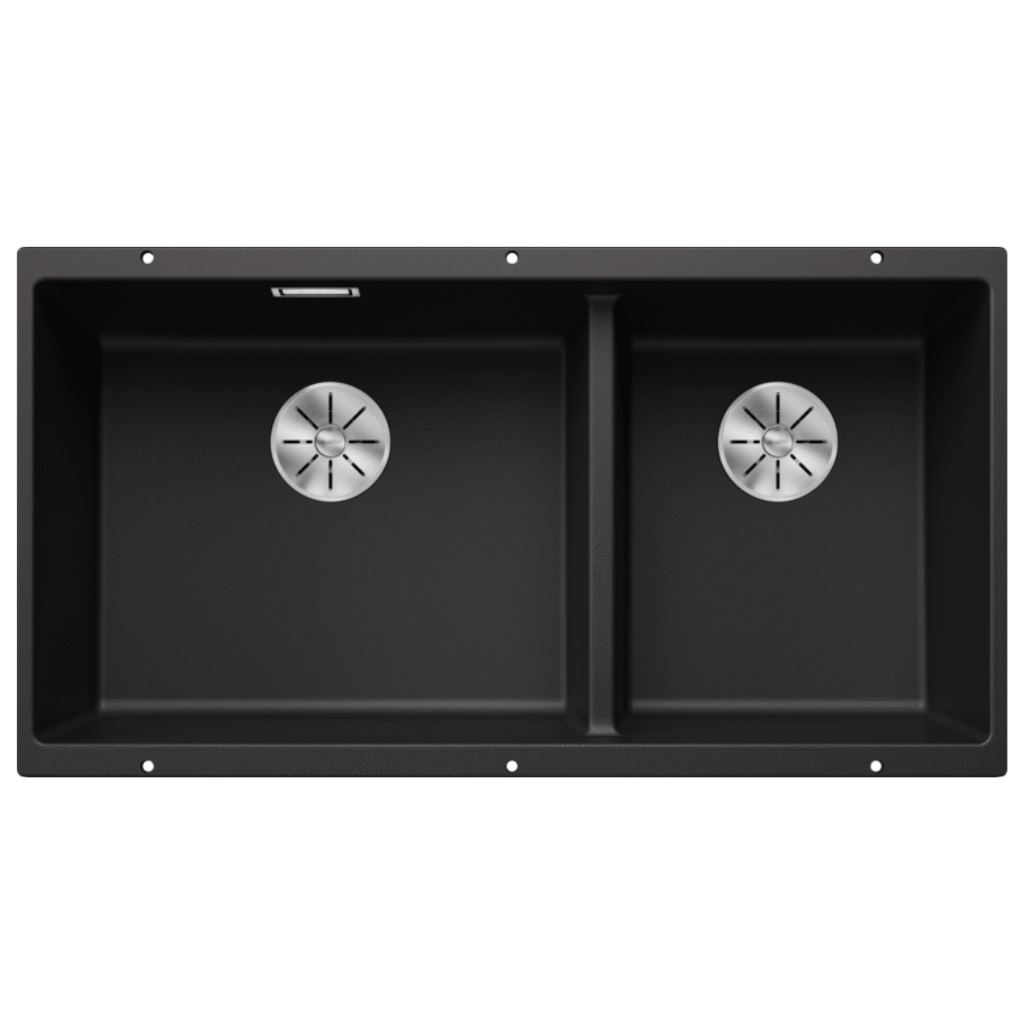 Blanco Subline Double Bowl Undermount Sink Black SUB480320UBK5 (Factory Clearance)