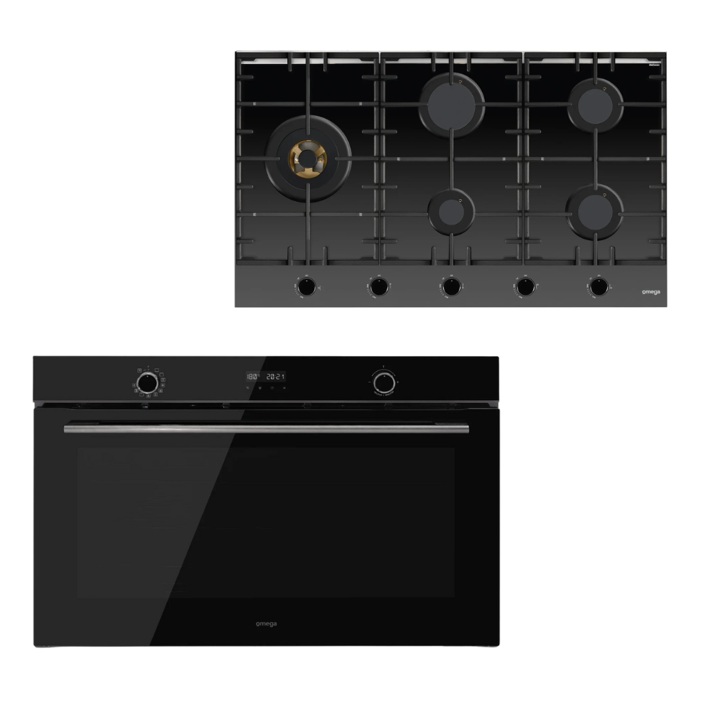 Omega 90cm Cooking Pack OBO9011AM + OCGG905WB