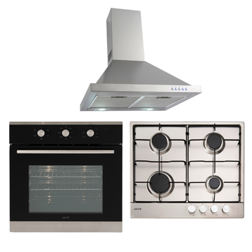 Euro Appliances 60cm Cooking Pack EO604SX + ECT600GS + EA60SX2
