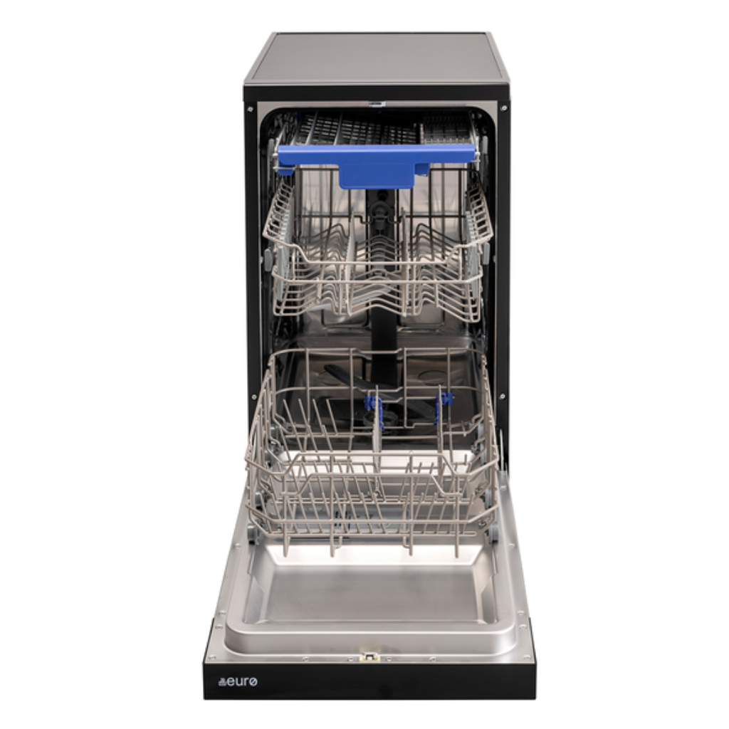 Euro Appliances Freestanding Slimline 45cm Dishwasher Black EDS45BK