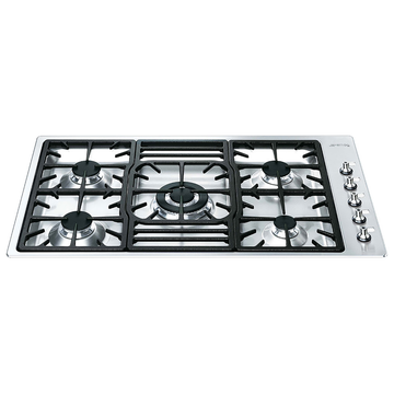 Smeg 90cm Classic Aesthetic Stainless Steel Gas Cooktop PGA95-4