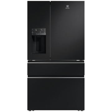Electrolux 609L French Door Fridge with Plumbed Ice and Water Dispenser Matte Black EHE6191BB