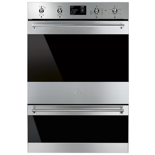 Smeg 60cm Classic Aesthetic Pyrolytic Electric Built-In Double Oven DOSPA6395X