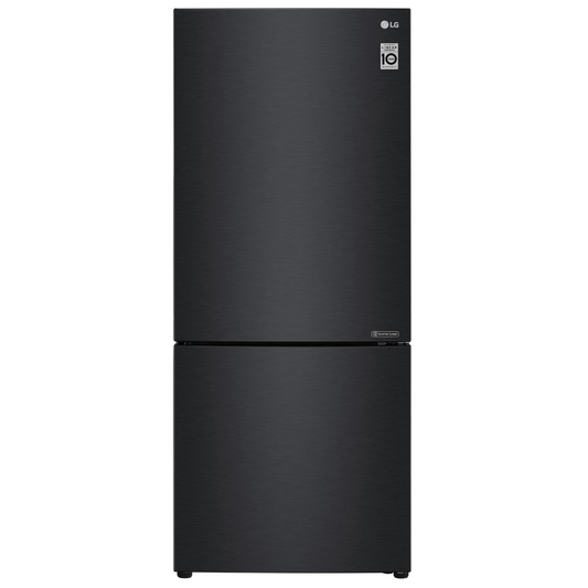 LG 420L Bottom Mount Fridge Matte Black GB-455MBL