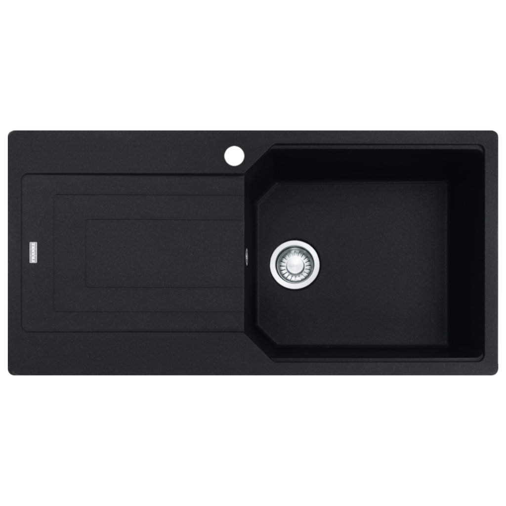 Franke Urban Fraganite Single Bowl Sink with Left Hand Drainer Onyx UBG611-100ONLHD