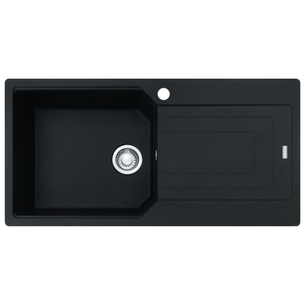 Franke Urban Fraganite Single Bowl Sink with Right Hand Drainer Onyx UBG611-100ONRHD