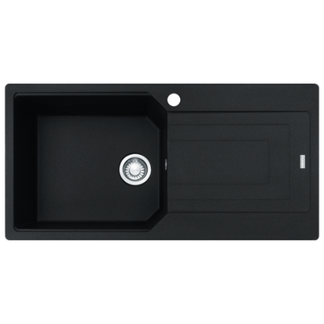 Franke Urban Fraganite Single Bowl Sink with Right Hand Drainer Onyx UBG611-100ONRHD