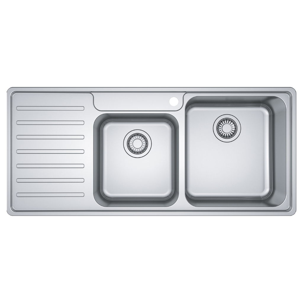 Franke Bell 1 and 3/4 Bowl Sink with Left Hand Drainer BCX621LHD