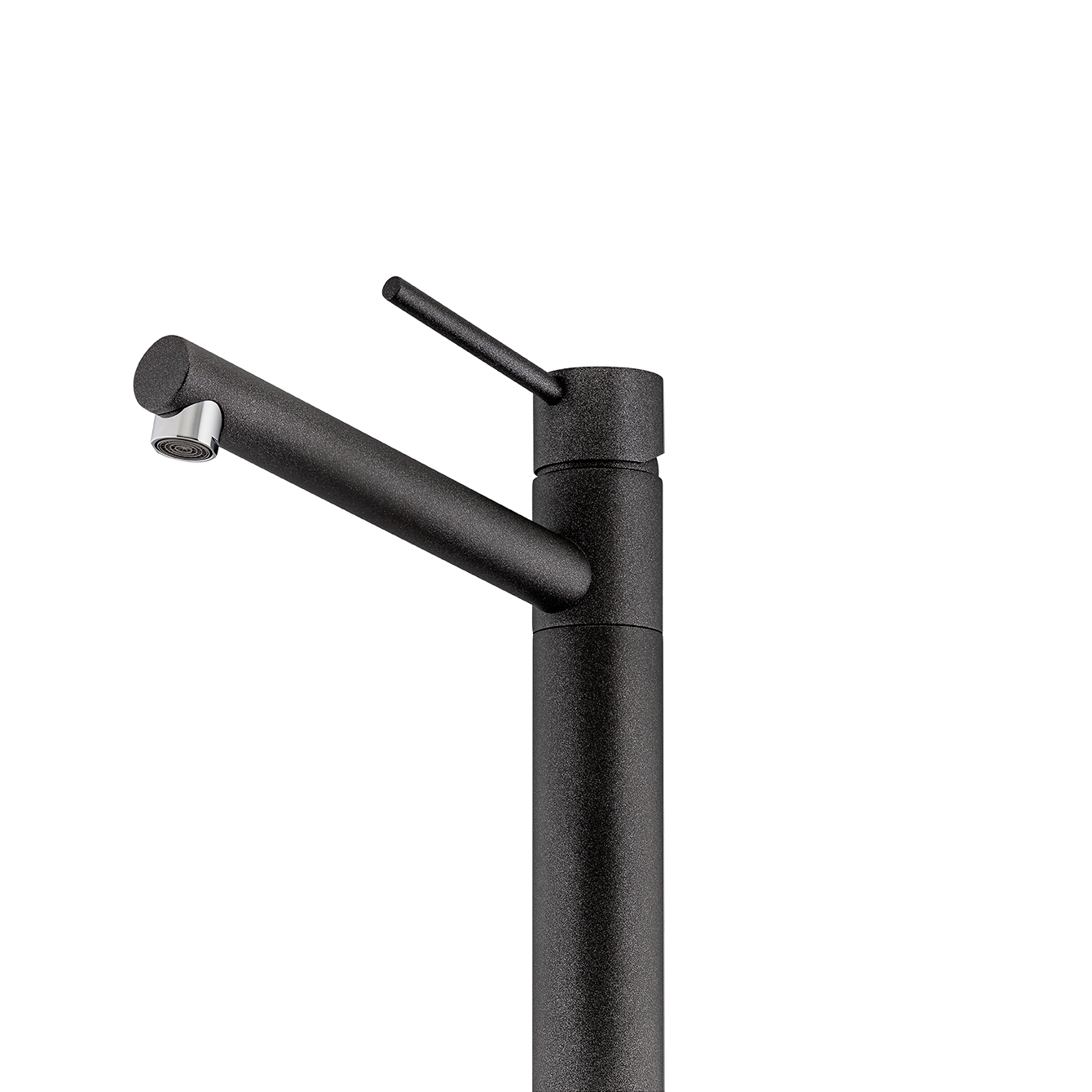 Oliveri Pepe Swivel Mixer Tap Black Granite PT2010C-ST-BL