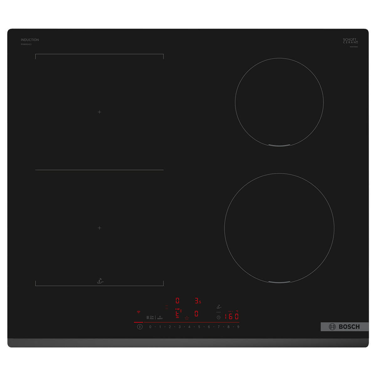 Bosch Series 6 60cm Induction Cooktop Black PVS631HC1H