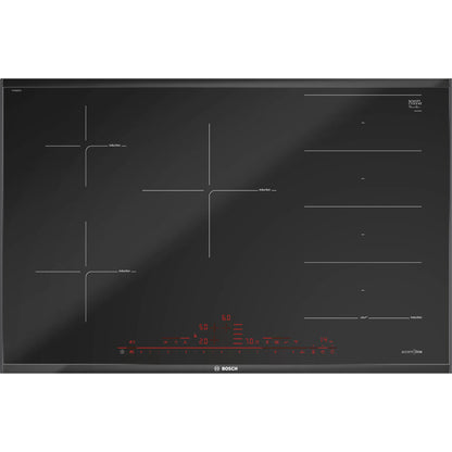 Bosch Series 8 Accentline 80cm Flex Induction Cooktop Black PXV890DV5E