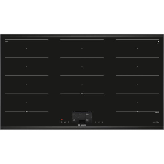 Bosch Series 8 Accentline 90cm Flex Induction Cooktop Black PXX995KX5E