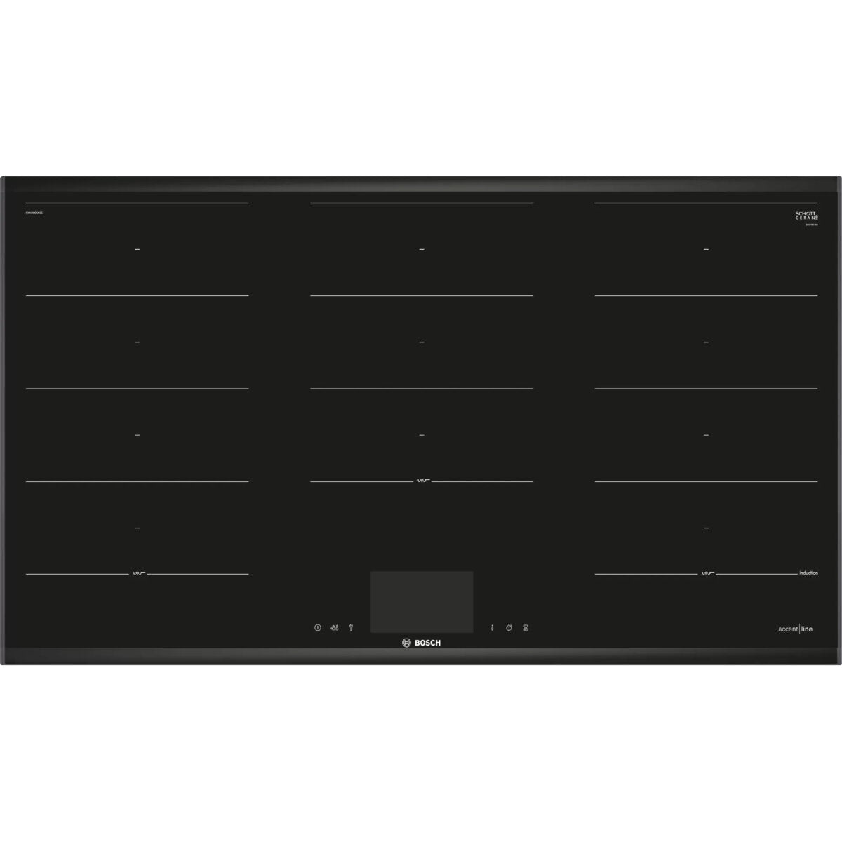 Bosch Series 8 Accentline 90cm Flex Induction Cooktop Black PXX995KX5E