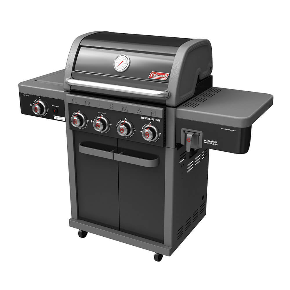 Coleman Revolution 4 Burner BBQ w/Side Burner Black Gloss REV4BGL