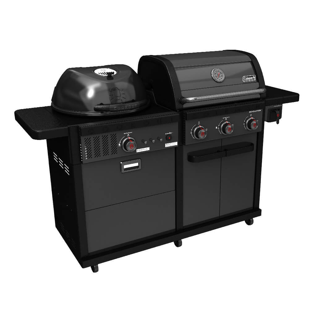 Coleman Revolution Dual Fuel Gas & Charcoal BBQ Black Matte REVDFBMA