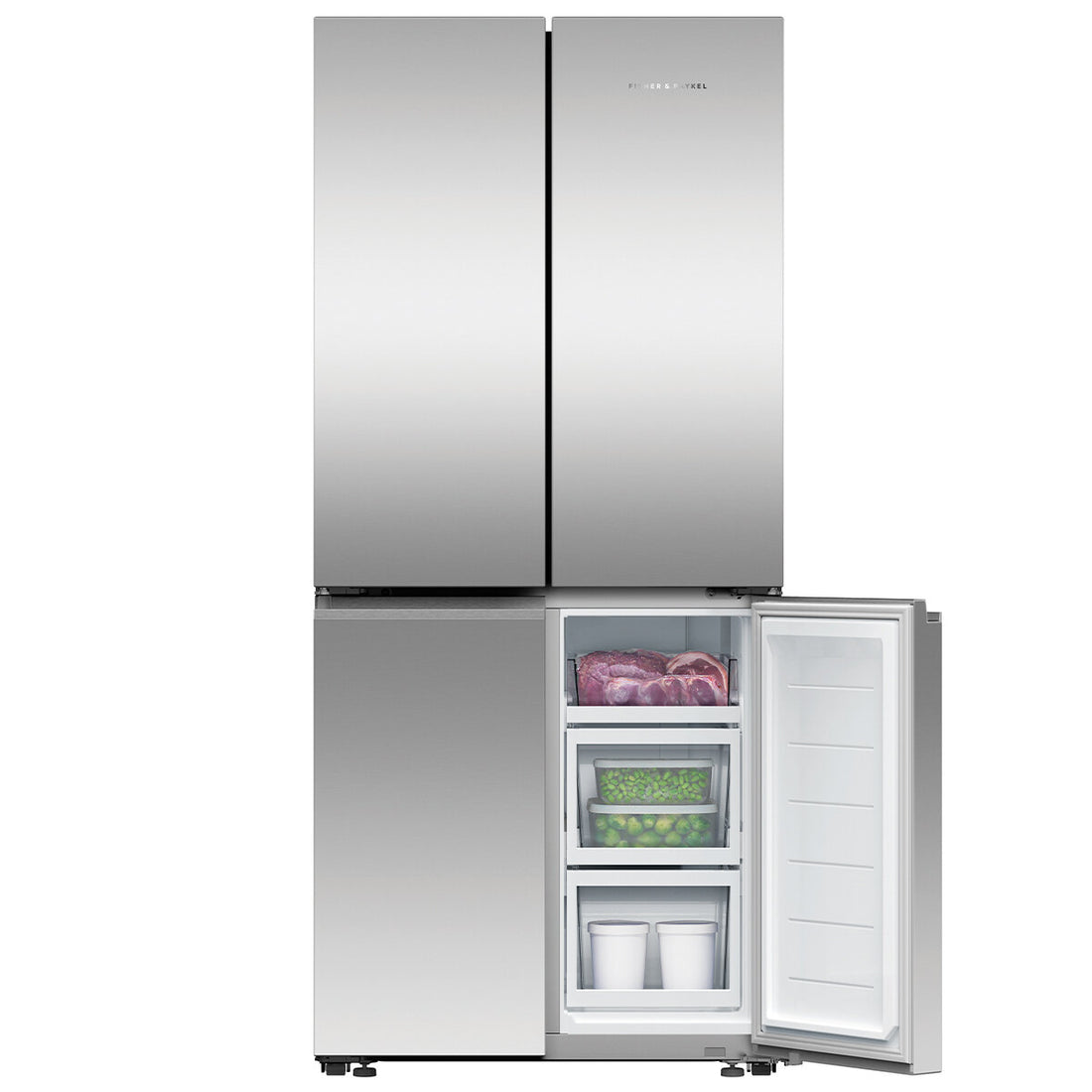 Fisher & Paykel 498L Quad Door Refrigerator Freezer Stainless Steel RF500QNX1