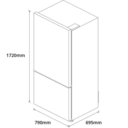 Fisher & Paykel Series 5 494L Bottom Mount Refrigerator Black Stainless Steel Right Hinge RF522BRPB6