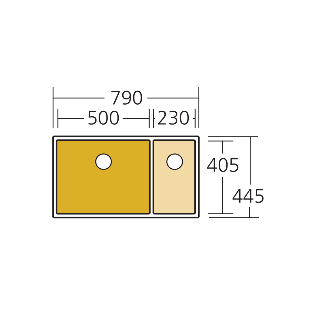 Oliveri Spectra 1 & 1/2 Bowl Sink Brushed Gold SB35AU