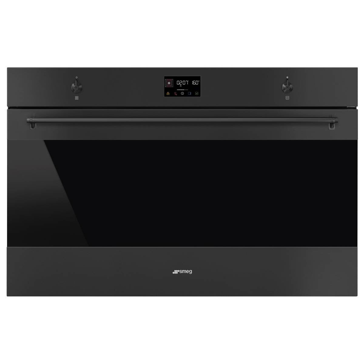 Smeg 90cm Classic Pyrolytic Oven Matte Black SFP9302TN