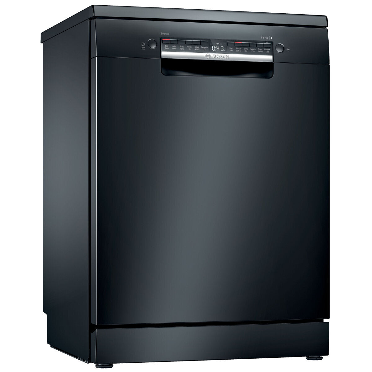 Bosch Series 4 Freestanding Dishwasher SMS4HVB01A black inox front view