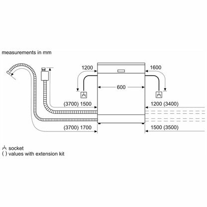 Bosch Serie 6 Built Under Dishwasher SMU6HCS01A