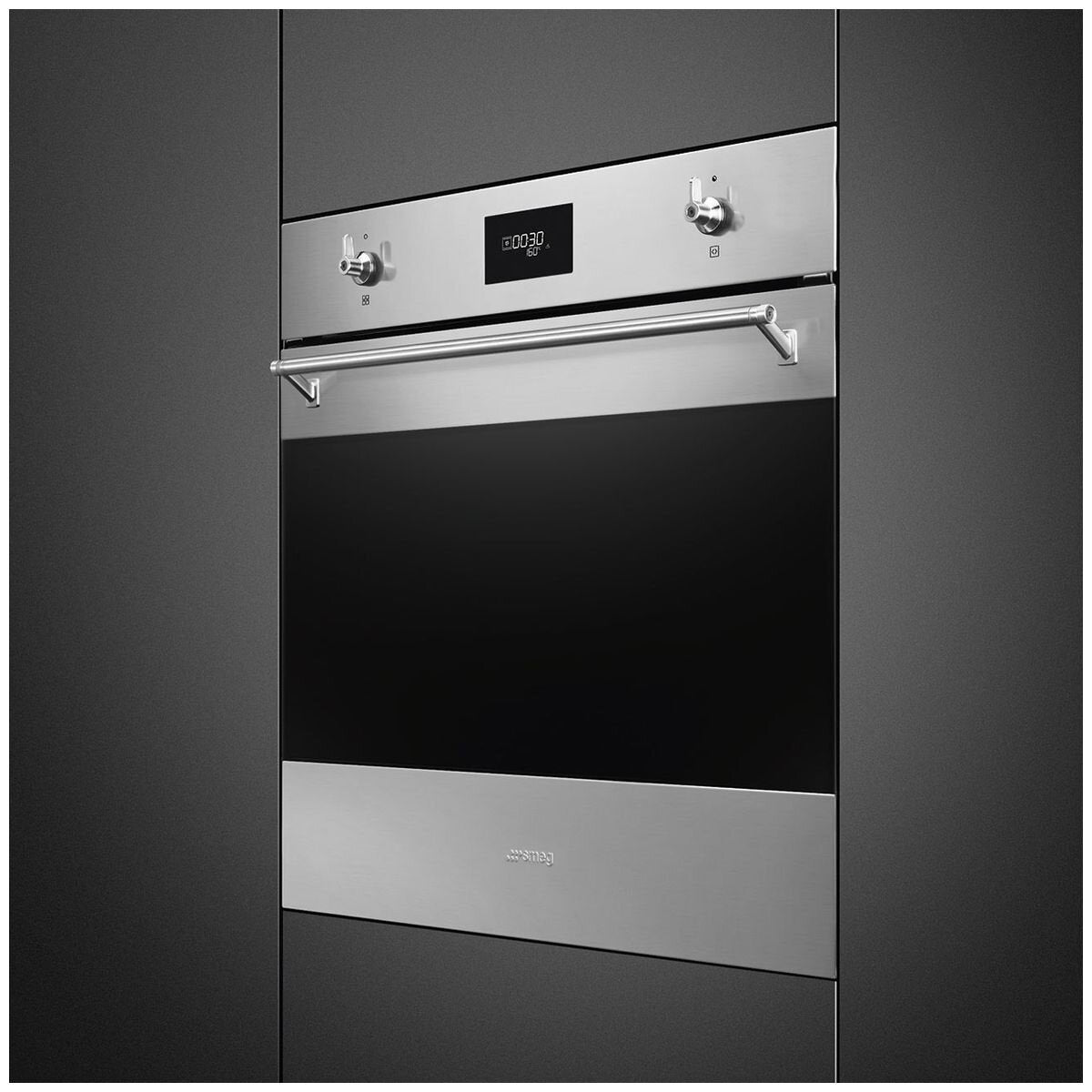 Smeg 60cm Classic Pyrolytic Oven Stainless Steel SOPA6301TX