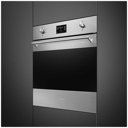 Smeg 76cm Classic Pyrolytic Oven with Single Point Probe SOPA3302TPX