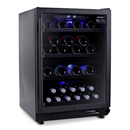 Husky Riserva 154L Dual Zone Wine Fridge Black HUSWS54DMBZY