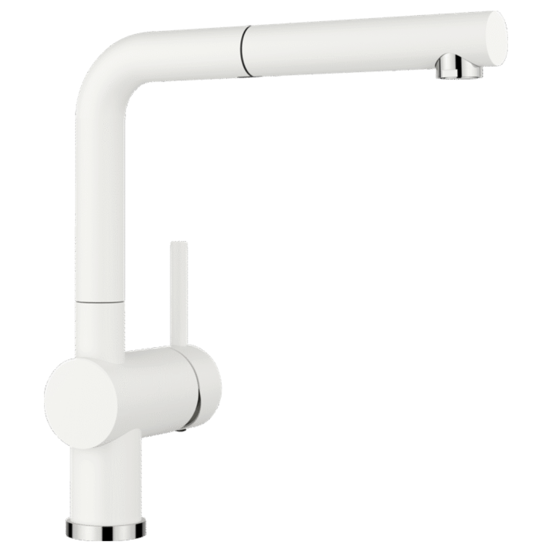 Blanco LINUS-S Mixer with Pull Out Tap White LINUSSW