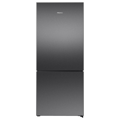 Hisense 417L PureFlat Eco Vision Bottom Mount Refrigerator Black Steel HRBM418E