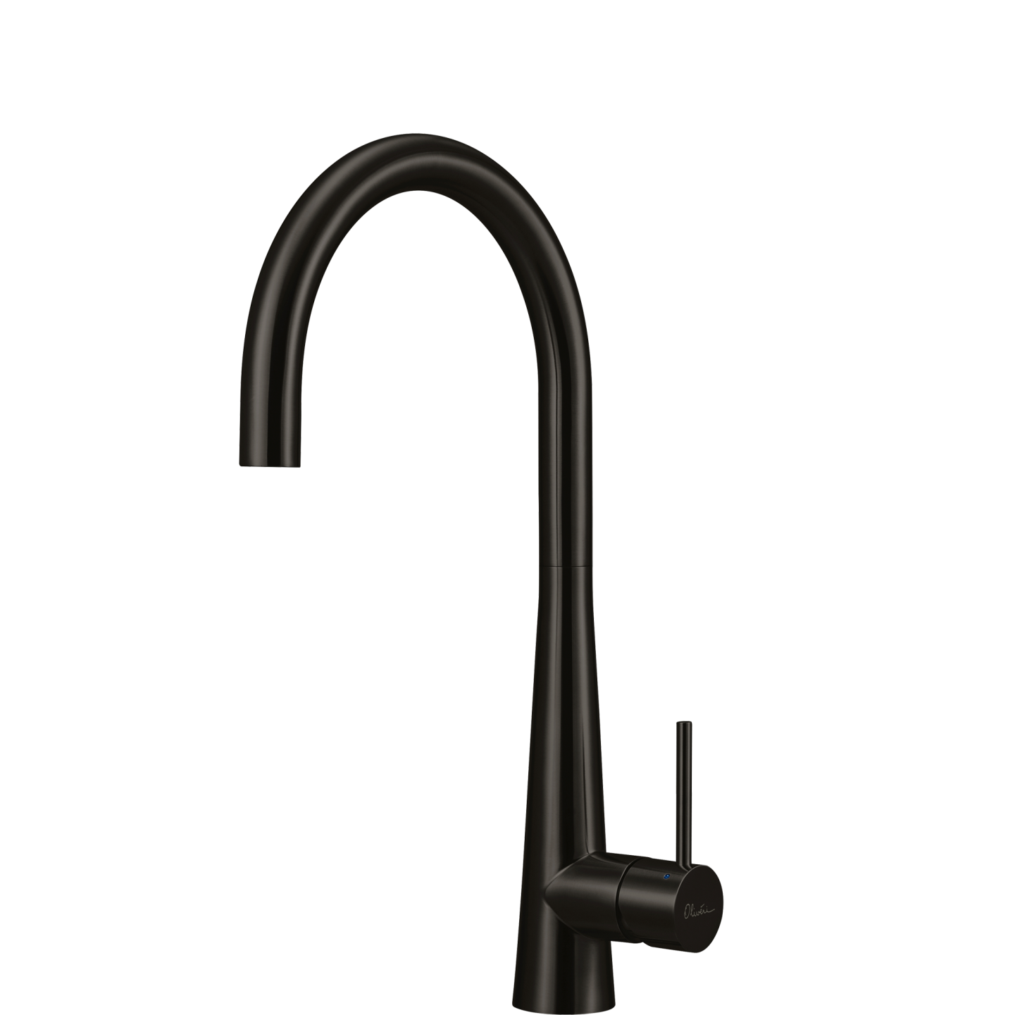 Oliveri Essente 316 Stainless Steel Goose Neck Mixer Brushed Black SS31620-BL
