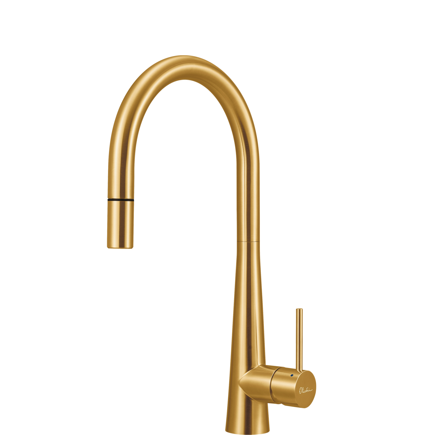 Oliveri Essente 316 Stainless Steel Goose Neck Pull Out Mixer Brushed Gold SS31625-AU