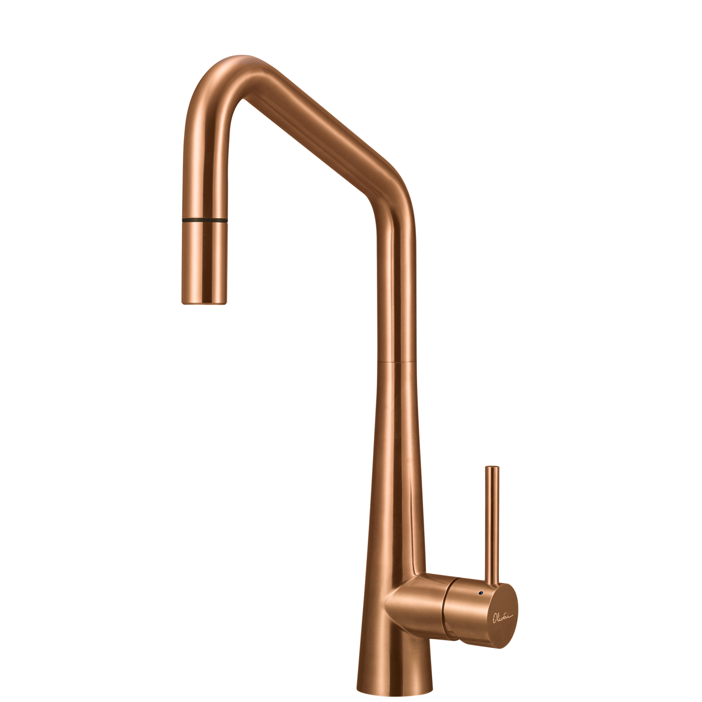 Oliveri Essente 316 Stainless Steel Square Goose Neck Pull Out Mixer Copper SS31675-CU
